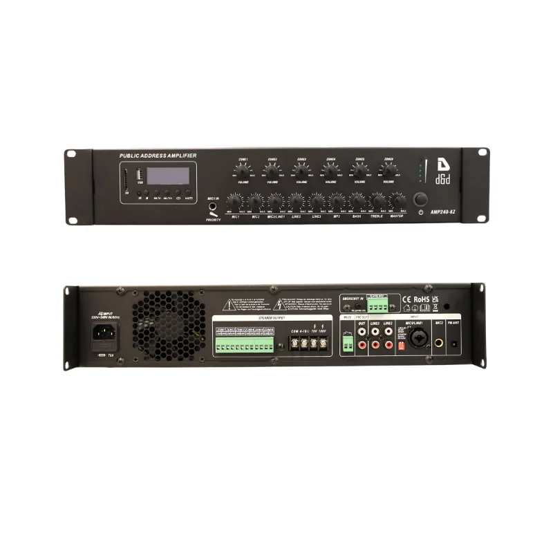 D&D 6 Bölgeli 100 V Mixer Amplifikatör – Çok Bölgeli Ses Sistemi