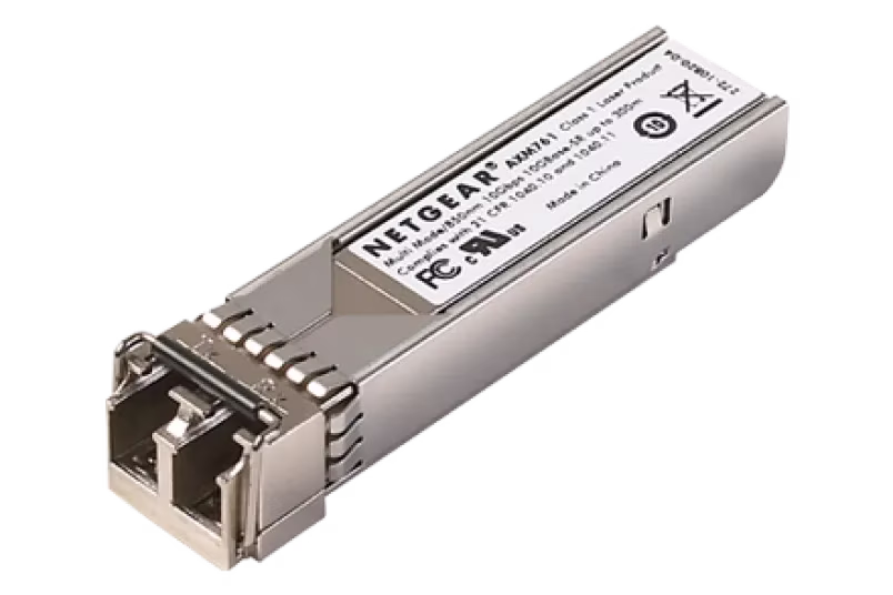NETGEAR SFP+ Transceiver, Multimode 50/125µm OM3 veya OM4 Fiber için 10GBase-SR Alıcı-Verici